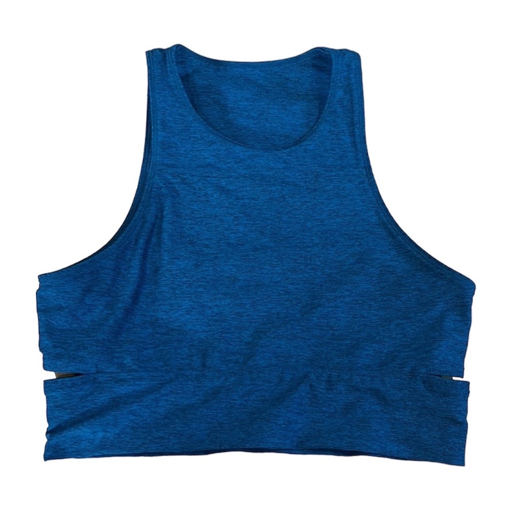 Outdoor Voices Slashback Crop Top | Athletic Style Cropped Top | Blue